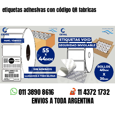 etiquetas adhesivas con código QR fabricas