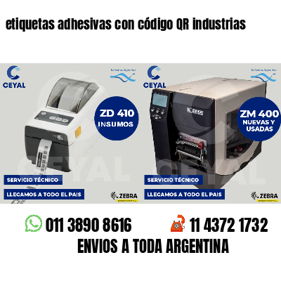 etiquetas adhesivas con código QR industrias