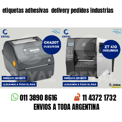 etiquetas adhesivas  delivery pedidos industrias