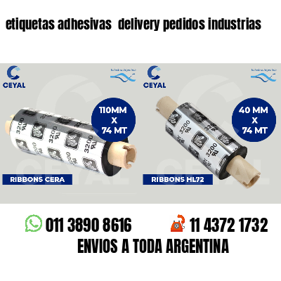 etiquetas adhesivas  delivery pedidos industrias