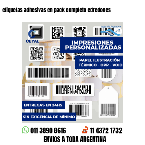 etiquetas adhesivas en pack completo edredones