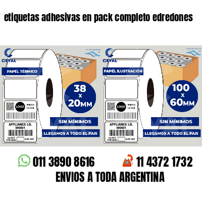 etiquetas adhesivas en pack completo edredones