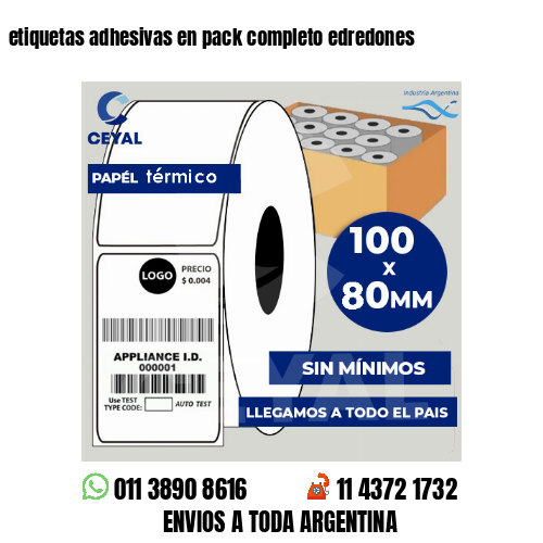 etiquetas adhesivas en pack completo edredones