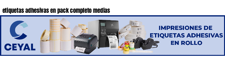 etiquetas adhesivas en pack completo medias