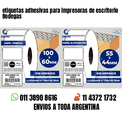 etiquetas adhesivas para impresoras de escritorio Bodegas