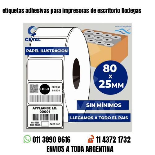 etiquetas adhesivas para impresoras de escritorio Bodegas