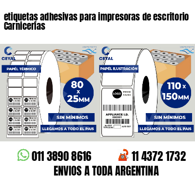 etiquetas adhesivas para impresoras de escritorio Carnicerías