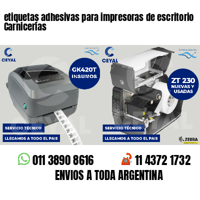 etiquetas adhesivas para impresoras de escritorio Carnicerías
