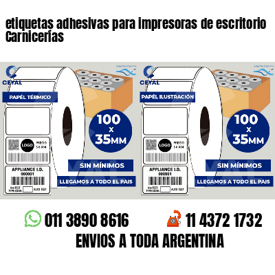etiquetas adhesivas para impresoras de escritorio Carnicerías