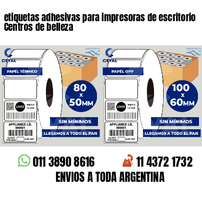 etiquetas adhesivas para impresoras de escritorio Centros de belleza
