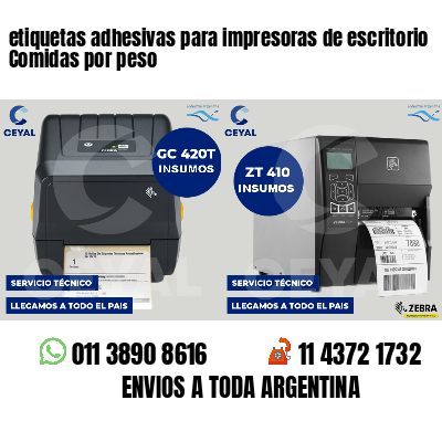 etiquetas adhesivas para impresoras de escritorio Comidas por peso