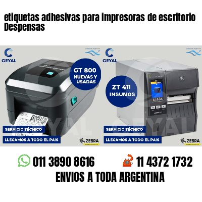 etiquetas adhesivas para impresoras de escritorio Despensas