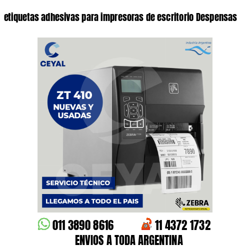 etiquetas adhesivas para impresoras de escritorio Despensas