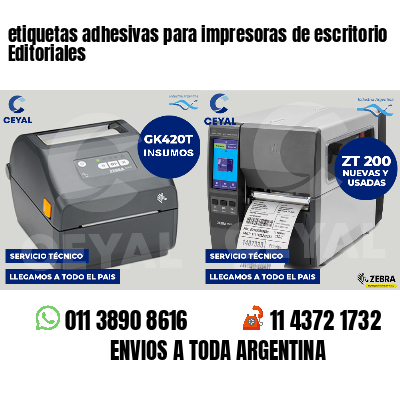 etiquetas adhesivas para impresoras de escritorio Editoriales
