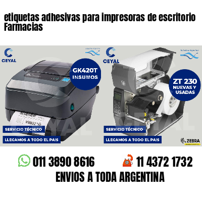 etiquetas adhesivas para impresoras de escritorio Farmacias