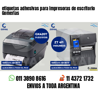 etiquetas adhesivas para impresoras de escritorio Gomerías