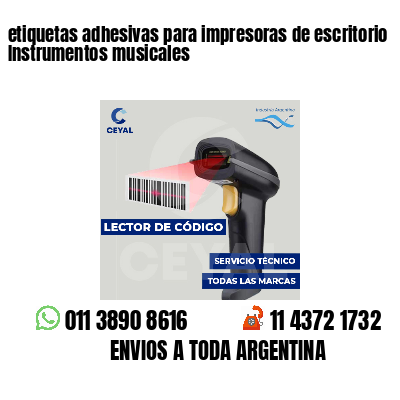 etiquetas adhesivas para impresoras de escritorio Instrumentos musicales