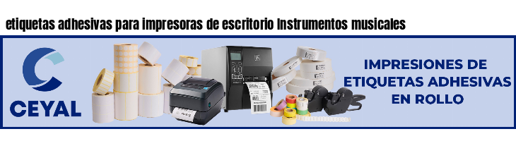 etiquetas adhesivas para impresoras de escritorio Instrumentos musicales