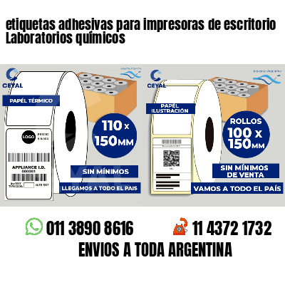 etiquetas adhesivas para impresoras de escritorio Laboratorios químicos