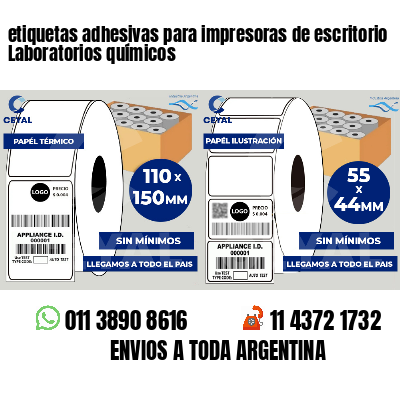 etiquetas adhesivas para impresoras de escritorio Laboratorios químicos