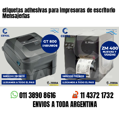 etiquetas adhesivas para impresoras de escritorio Mensajerías