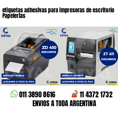 etiquetas adhesivas para impresoras de escritorio Papelerías