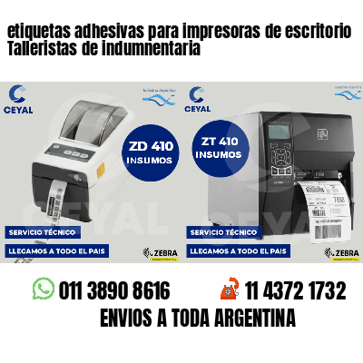 etiquetas adhesivas para impresoras de escritorio Talleristas de indumnentaria