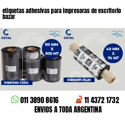 etiquetas adhesivas para impresoras de escritorio bazar