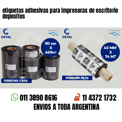 etiquetas adhesivas para impresoras de escritorio depositos