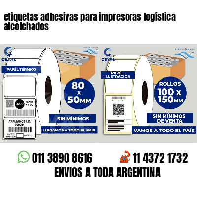 etiquetas adhesivas para impresoras logística  alcolchados