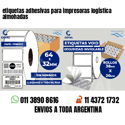 etiquetas adhesivas para impresoras logística  almohadas
