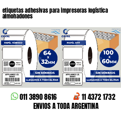 etiquetas adhesivas para impresoras logística  almohadones