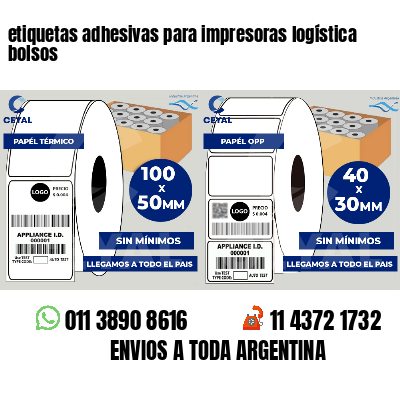 etiquetas adhesivas para impresoras logística  bolsos