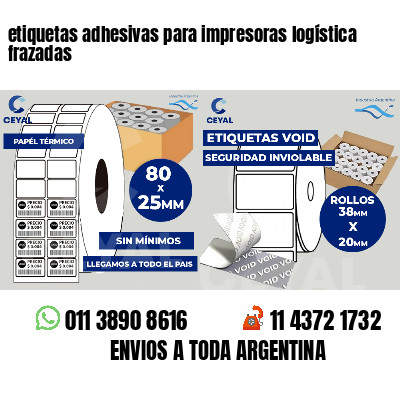 etiquetas adhesivas para impresoras logística  frazadas