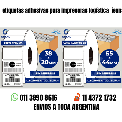 etiquetas adhesivas para impresoras logística  jeans