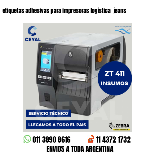 etiquetas adhesivas para impresoras logística  jeans