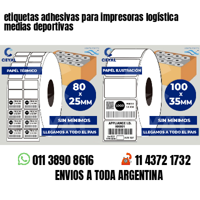 etiquetas adhesivas para impresoras logística  medias deportivas