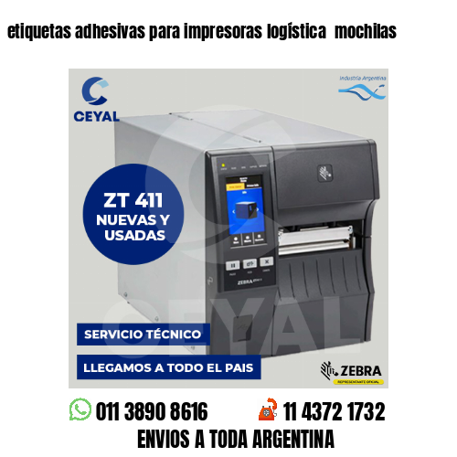 etiquetas adhesivas para impresoras logística  mochilas