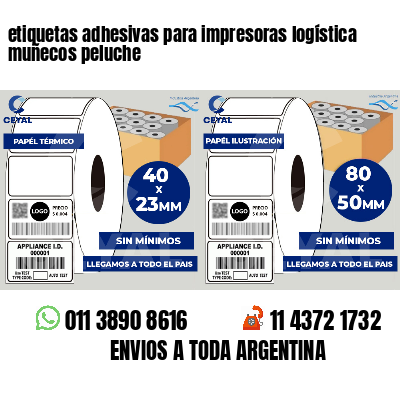 etiquetas adhesivas para impresoras logística  muñecos peluche