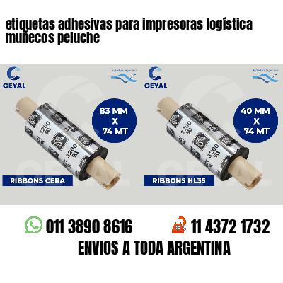 etiquetas adhesivas para impresoras logística  muñecos peluche