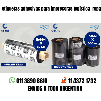 etiquetas adhesivas para impresoras logística  ropa