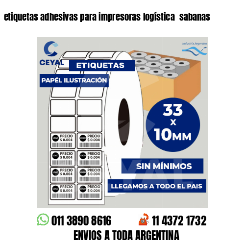 etiquetas adhesivas para impresoras logística  sabanas