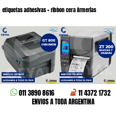 etiquetas adhesivas ribbon cera Armerías