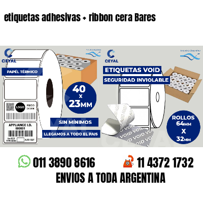 etiquetas adhesivas   ribbon cera Bares