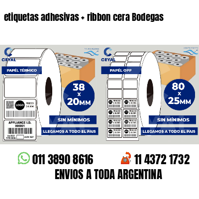 etiquetas adhesivas   ribbon cera Bodegas