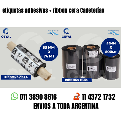 etiquetas adhesivas ribbon cera Cadeterías