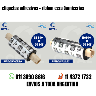 etiquetas adhesivas   ribbon cera Carnicerías