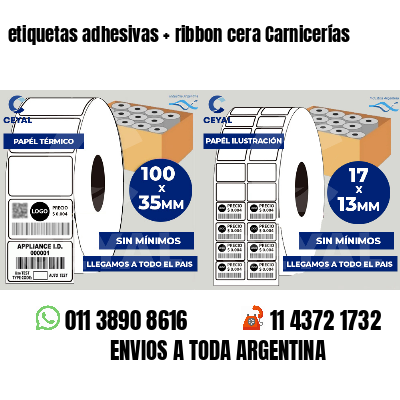 etiquetas adhesivas   ribbon cera Carnicerías