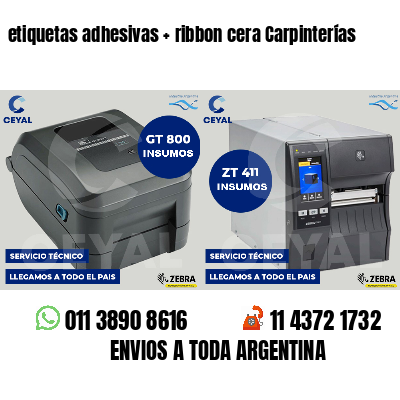 etiquetas adhesivas   ribbon cera Carpinterías