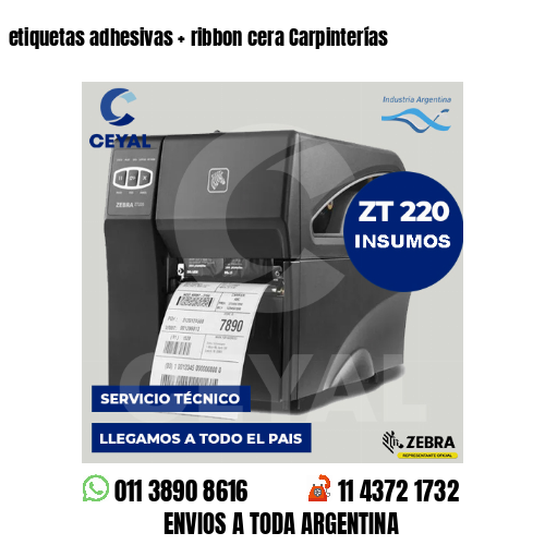 etiquetas adhesivas   ribbon cera Carpinterías